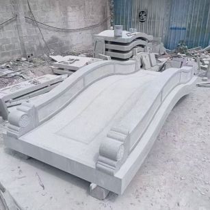 上饶 芝麻灰花岗岩园林景观 小石桥