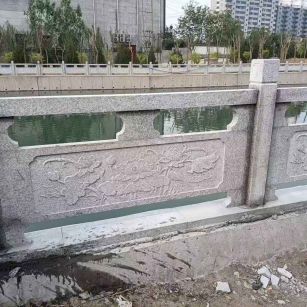 上饶 芙蓉白大花桥梁、河道，石材栏杆、围栏、护栏