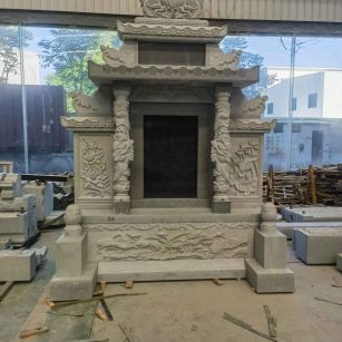 上饶 芝麻灰高档墓碑、土墓，一套也支持定做