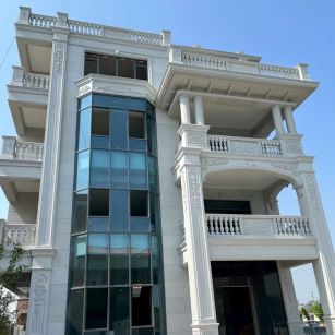 上饶 芝麻白花岗岩别墅外墙干挂效果展示