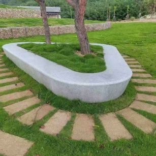 上饶 芝麻白光面整石坐凳