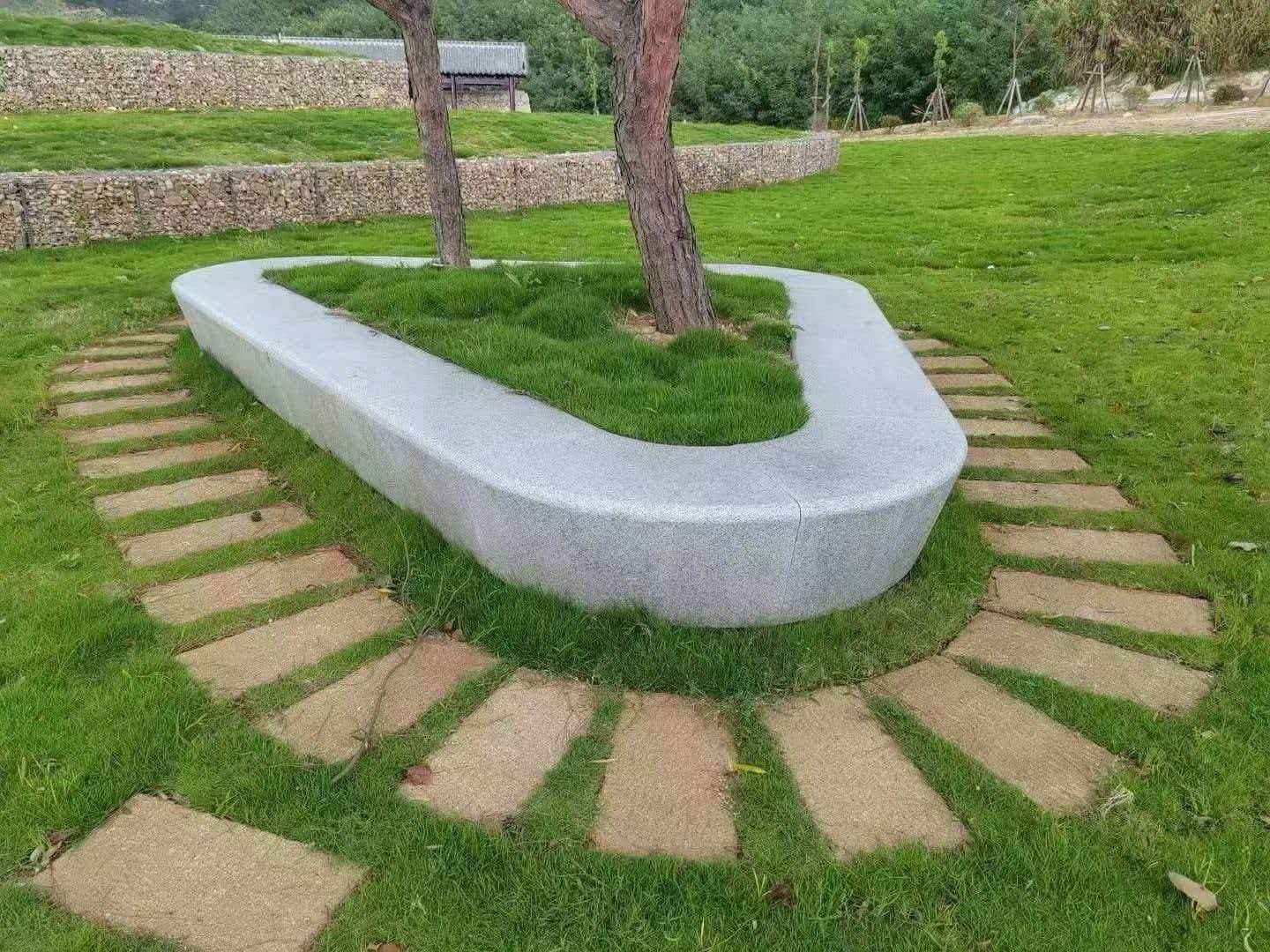 上饶 芝麻白光面整石坐凳